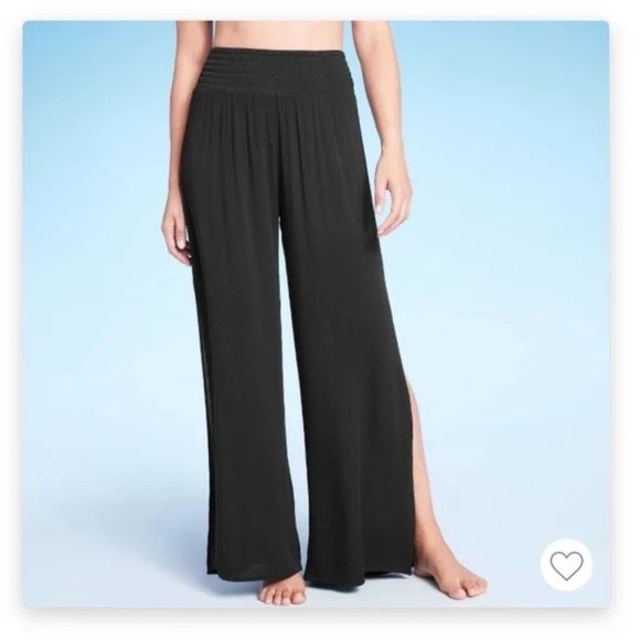 Kona Sol Pants - Kona Sol Black Pants with Leg Slits Size S